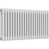 Aquarius Bathrooms Column Radiator Aquarius Foundry Horizontal 3 Column Radiator in White