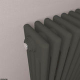 Eastbrook Column Radiator Eastbrook Rivassa Traditional 4 Column Radiator in Matt Black