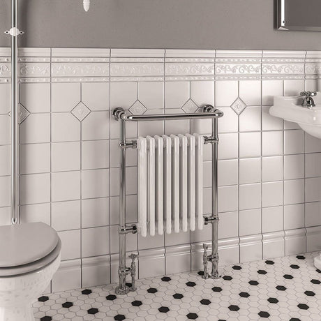 Totally Rads Eastbrook Isbourne Straight Vertical Traditional Radiator in Gloss White Electric Only
