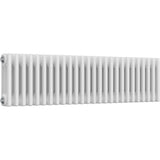 Aquarius Bathrooms Column Radiator Aquarius Foundry Horizontal 3 Column Radiator in White 300mm x 1190mm