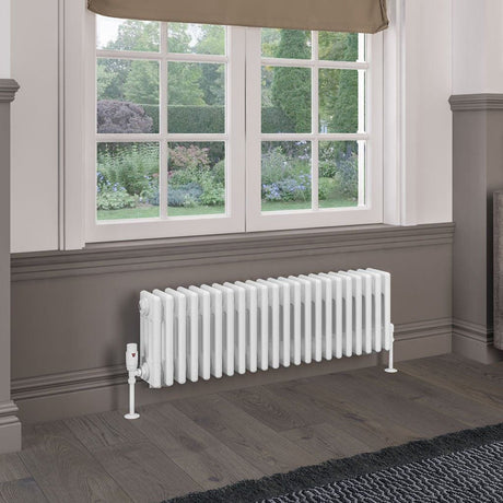 Eastbrook Column Radiators Eastbrook Rivassa Traditional 4 Column Radiator in Matt Anthracite