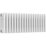 Aquarius Bathrooms Column Radiator Aquarius Foundry Horizontal 4 Column Radiator in White 300mm x 830mm
