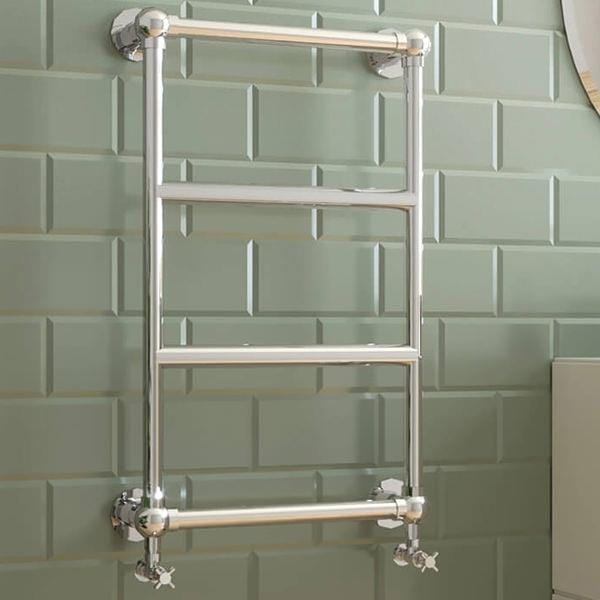 Heritage Traditional Towel Radiator Heritage Portland Traditional Heated Towel Rail - Wall Mounted - 740 x 475 - Chrome - AHC94