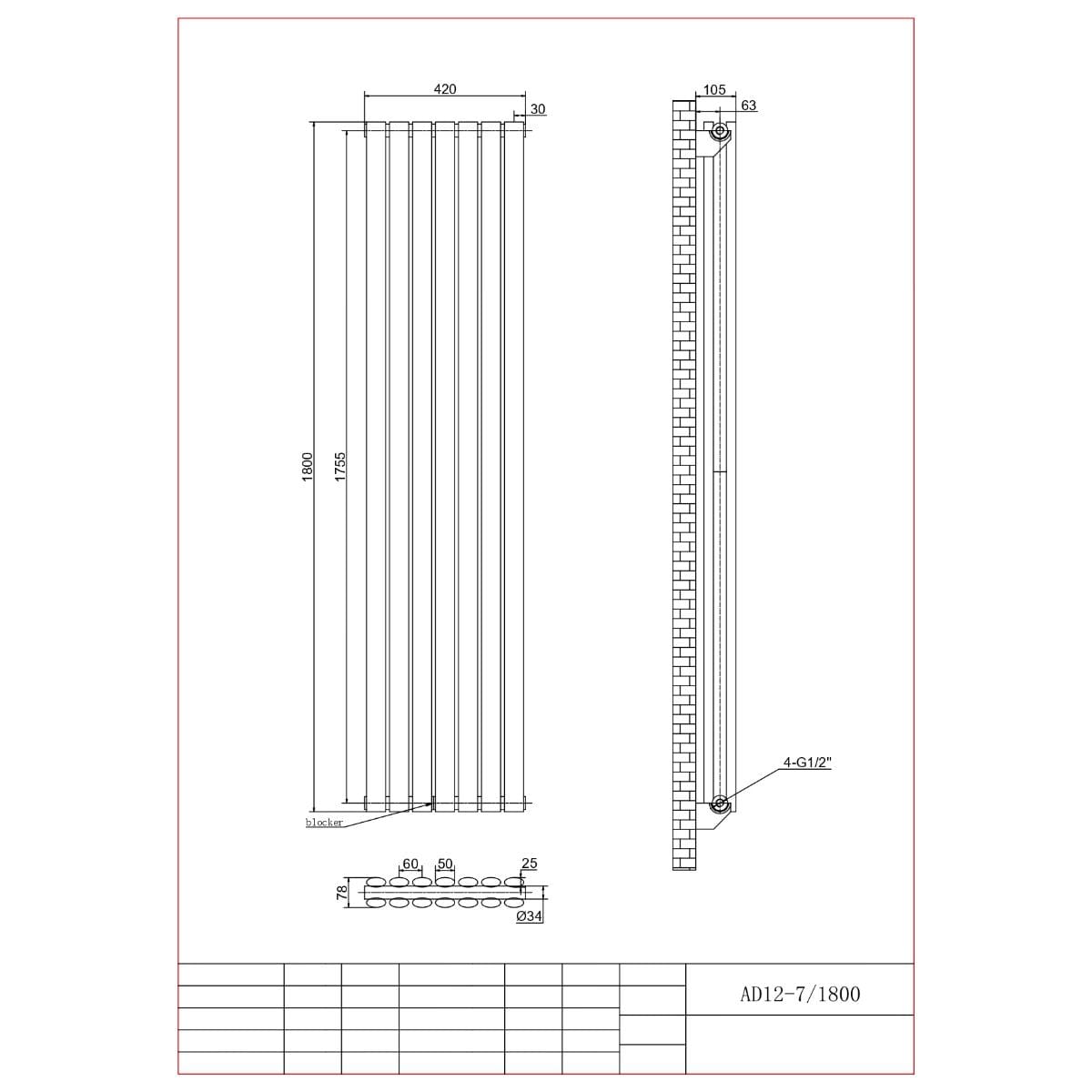 Aquarius Bathrooms Column Radiator Aquarius Athens Double Vertical Column Radiator