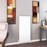 Eastbrook Panel Radiator Eastbrook Charlton Vertical Designer Radiator in Matt White 1200 x 565 / Electric Only