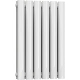 Aquarius Bathrooms Column Radiator Aquarius Athens Horizontal Double Column Radiator 600 x360mm / White