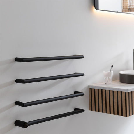 JTP Designer Towel Radiators JTP Obi Designer Towel Radiator - 600 x 485mm - Electric Only Matt Black