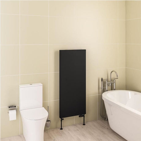 Eastbrook Flat Panel Radiator Eastbrook Wingrave Flat Panel Radiator In Matt Black 1200 x 510 / Central Heating