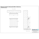 Eastbrook Rivassa Traditional 2 Column Radiator in Matt Anthracite