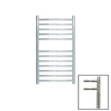 JIS Ladder Rail JIS Sussex Camber Vertical Stainless Steel Curved Heated Towel Rail 700 x 400mm / Electric Only with Cylindrical Adjustable Element / Polished Chrome