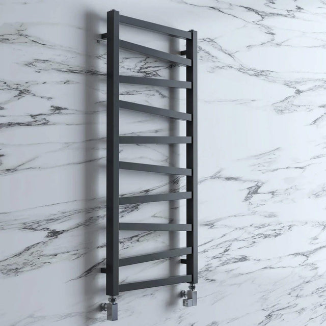 Crosswater Designer Towel Radiator Crosswater Wedge Designer Towel Rail in Metallic Black