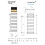 Crosswater Ladder Rail Crosswater MPRO Designer Vertical Towel Radiator in Matt White