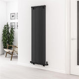 Eastbrook Column Radiator Eastbrook Murano Vertical Designer Radiator in Matt Black 1800 x 510mm