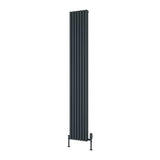 Reina Panel Radiator Reina Albano Central Heating Vertical Designer Radiator Anthracite / 1800 x 270mm