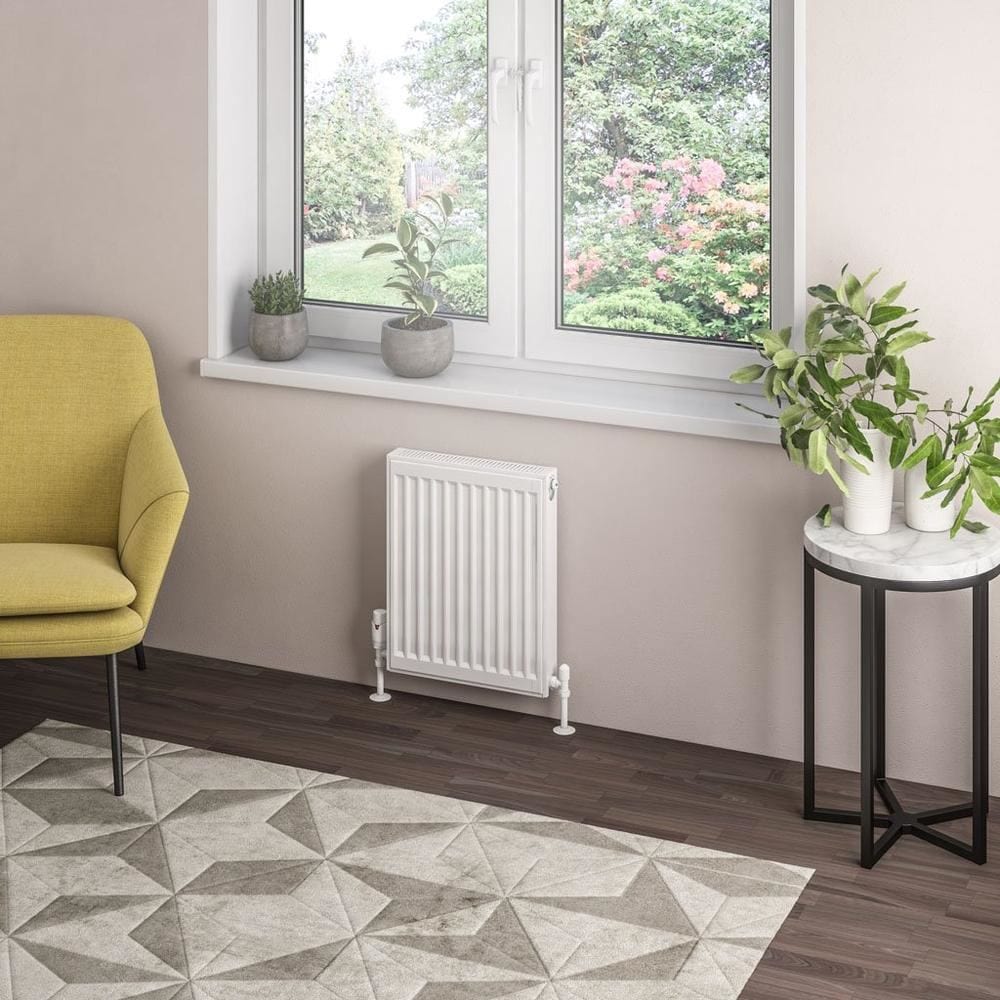 Aquarius Bathrooms Type 21 Aquarius Type 21 Compact Panel Radiator In Gloss White 500 x 400mm