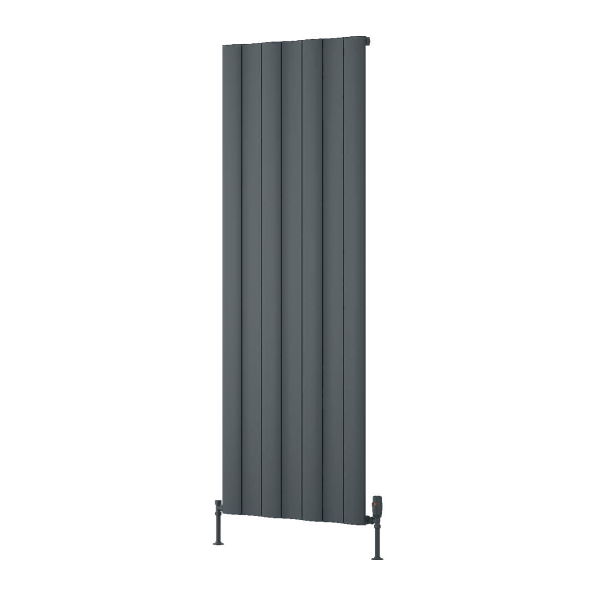 Reina Panel Radiator Reina Gio Aluminium Vertical Single Panel Central Heating Designer Radiator 1800 x 660mm / Anthracite