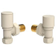 Vogue Radiator Valves Vogue Arne Round Manual Angled Valves - Latte Beige - VL003 15MMAP-ZLT