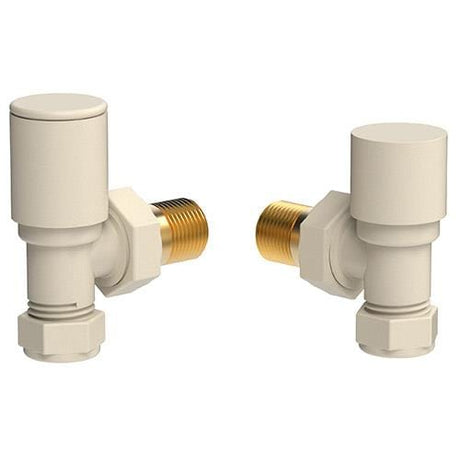 Vogue Radiator Valves Vogue Arne Round Manual Angled Valves - Latte Beige - VL003 15MMAP-ZLT