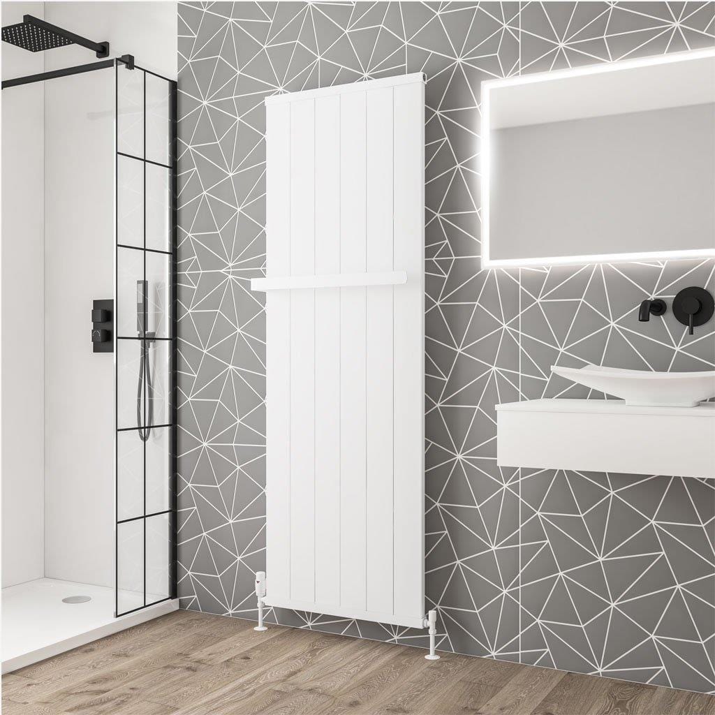 Eastbrook Panel Radiator Eastbrook Kingswood Slimline Vertical Aluminium Radiator 1800 x 610mm / Matt White