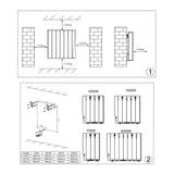 Reina Panel Radiator Reina Aron Aluminium Electric Designer Radiator with LCD Display -  570 x 540mm - White