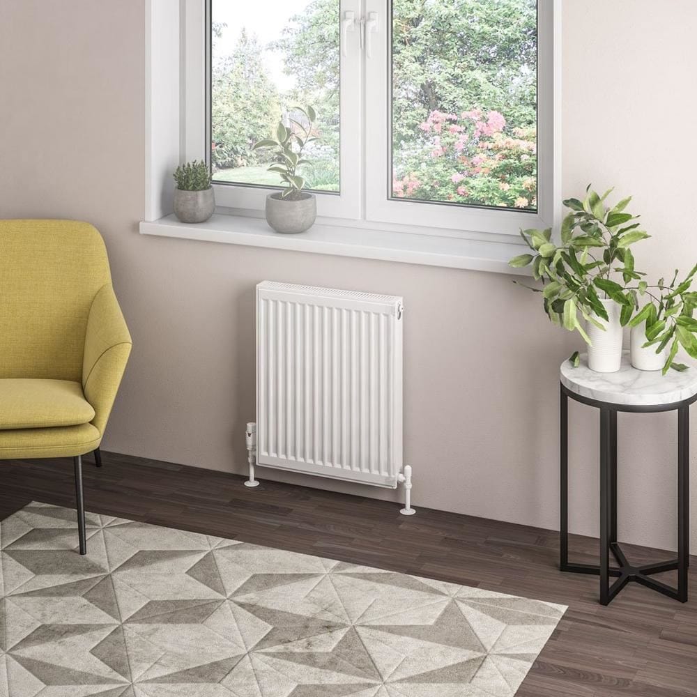 Aquarius Bathrooms Type 21 Aquarius Type 21 Compact Panel Radiator In Gloss White 600 x 500mm