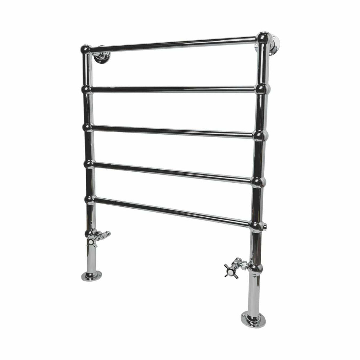 Imperial Traditional Towel Rails Imperial Lund Traditional Heating Towel Rail - 1000 x 700 - Floor Mounted - Chrome - Central Heating