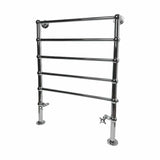 Imperial Traditional Towel Rails Imperial Lund Traditional Heating Towel Rail - 1000 x 700 - Floor Mounted - Chrome - Central Heating