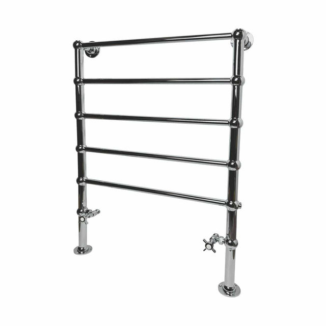 Imperial Traditional Towel Rails Imperial Lund Traditional Heating Towel Rail - 1000 x 700 - Floor Mounted - Chrome - Central Heating
