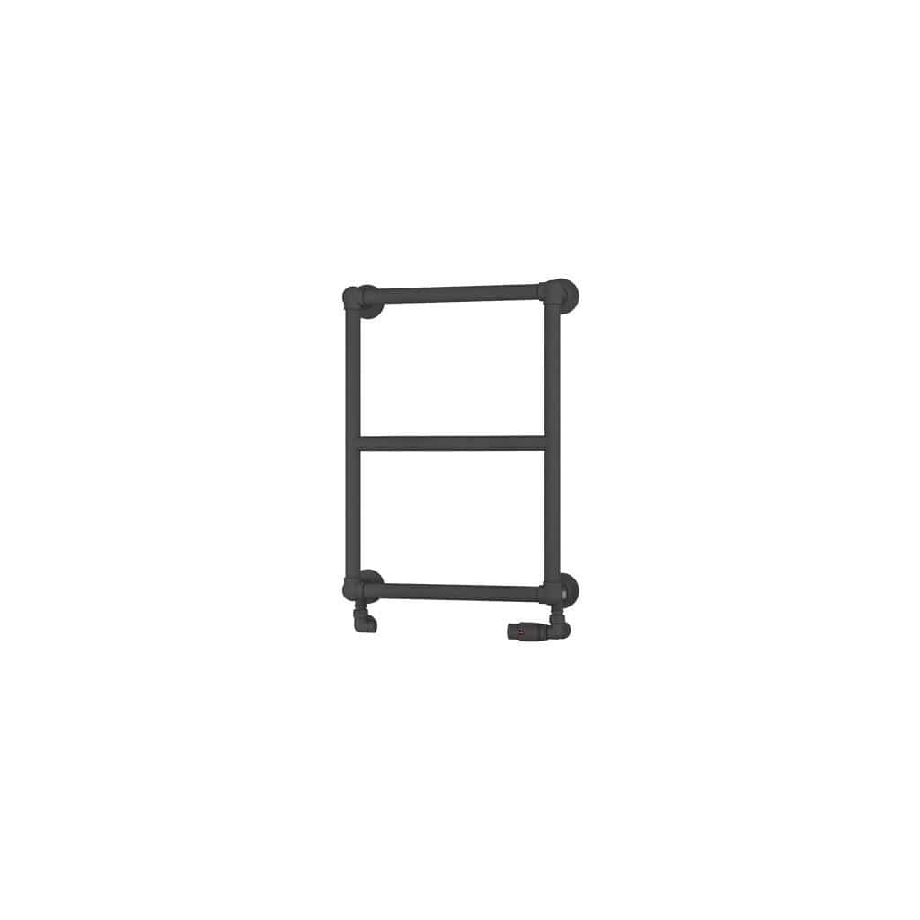 Eastbrook Traditional Towel Rail Eastbrook Stour Vertical Traditional Heated Towel Rail in Anthracite 690 x 500 / Dual Fuel