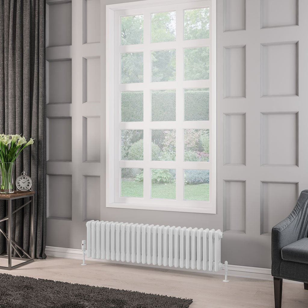 Eastbrook Column Radiators Eastbrook Rivassa Traditional 3 Column Radiator in Matt Anthracite