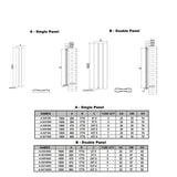 Reina Panel Radiator Reina Gio Aluminium Vertical Single Panel Central Heating Designer Radiator