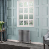 Eastbrook Column Radiator Eastbrook Rivassa Traditional 3 Column Radiator in Chrome Effect 600 x 608 / Central Heating