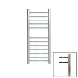 JIS Ladder Rail JIS Sussex Ouse Vertical Stainless Steel Heated Towel Rail 700 x 300mm / Electric Only with Cylindrical Adjustable Element / Polished Chrome