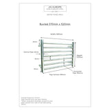 JIS Ladder Rail JIS Sussex Buxted Horizontal Stainless Steel Heated Towel Rail