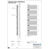 Eastbrook Designer Towel Radiator Eastbrook Helmsley Straight Vertical Designer Towel Rail in Matt Black