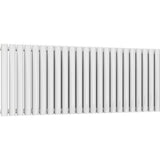 Aquarius Bathrooms Column Radiator Aquarius Athens Horizontal Double Column Radiator 600 x1440mm / White