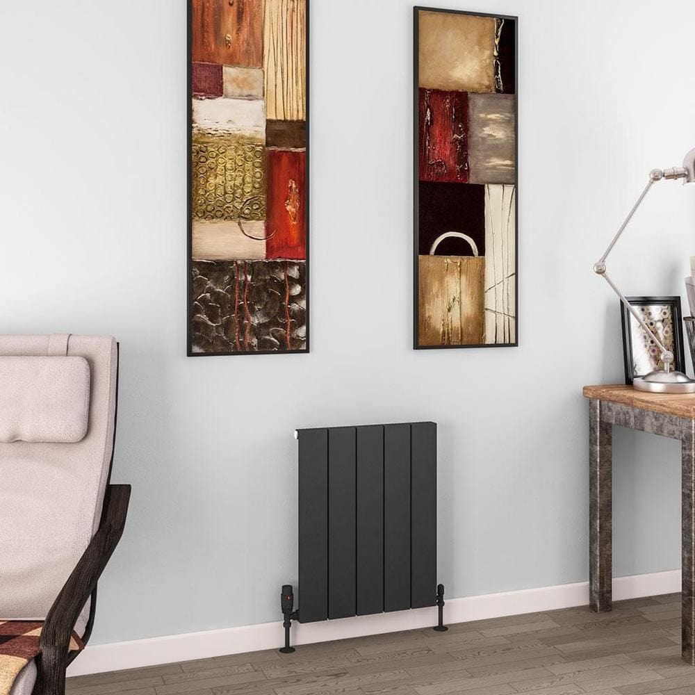 Eastbrook Flat Panel Radiators Eastbrook Charlton Horizontal Designer Radiator in Matt Anthracite 600 x 470 / Central Heating