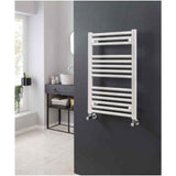 Vogue Ladder Rails Vogue Focus Straight Towel Rail in White 800 x 500 / Central Heating