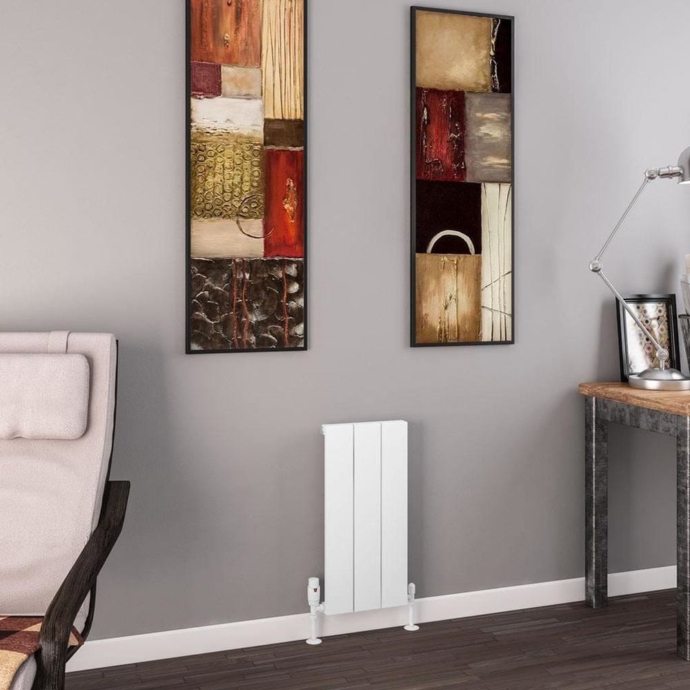Eastbrook Panel Radiator Eastbrook Charlton Vertical Designer Radiator in Matt White 600 x 280 / Central Heating