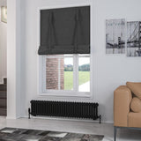 Eastbrook Column Radiator Eastbrook Rivassa Traditional 2 Column Radiator in Matt Black 300 x 1373 / Central Heating