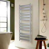 Redroom Designer Towel Radiator Redroom Azor Straight Vertical Designer Towel Rail in Chrome