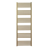 Crosswater Ladder Rail Crosswater MPRO Designer Vertical Towel Radiator in Brushed Brass 1380 x 480mm / Dual Fuel
