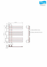 Eastbrook Designer Towel Radiator Eastbrook Leonardo Straight Vertical Heated Towel Rail in Chrome
