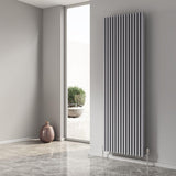 Reina Panel Radiator Reina Albano Central Heating Vertical Designer Radiator Silver / 1800 x 590mm