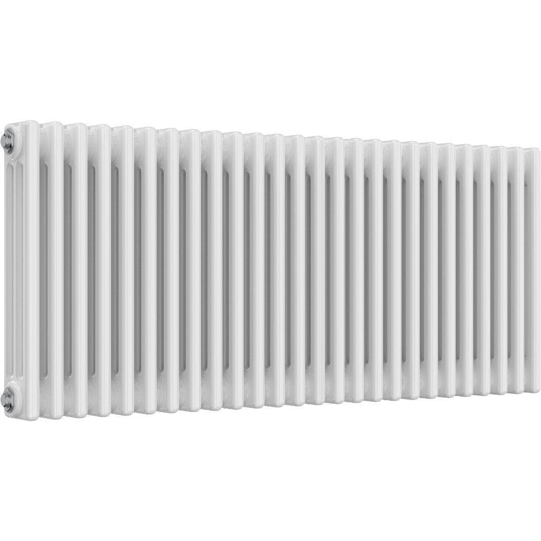 Aquarius Bathrooms Column Radiator Aquarius Foundry Horizontal 3 Column Radiator in White 500mm x 1190mm