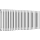 Aquarius Bathrooms Column Radiator Aquarius Foundry Horizontal 3 Column Radiator in White 500mm x 1190mm