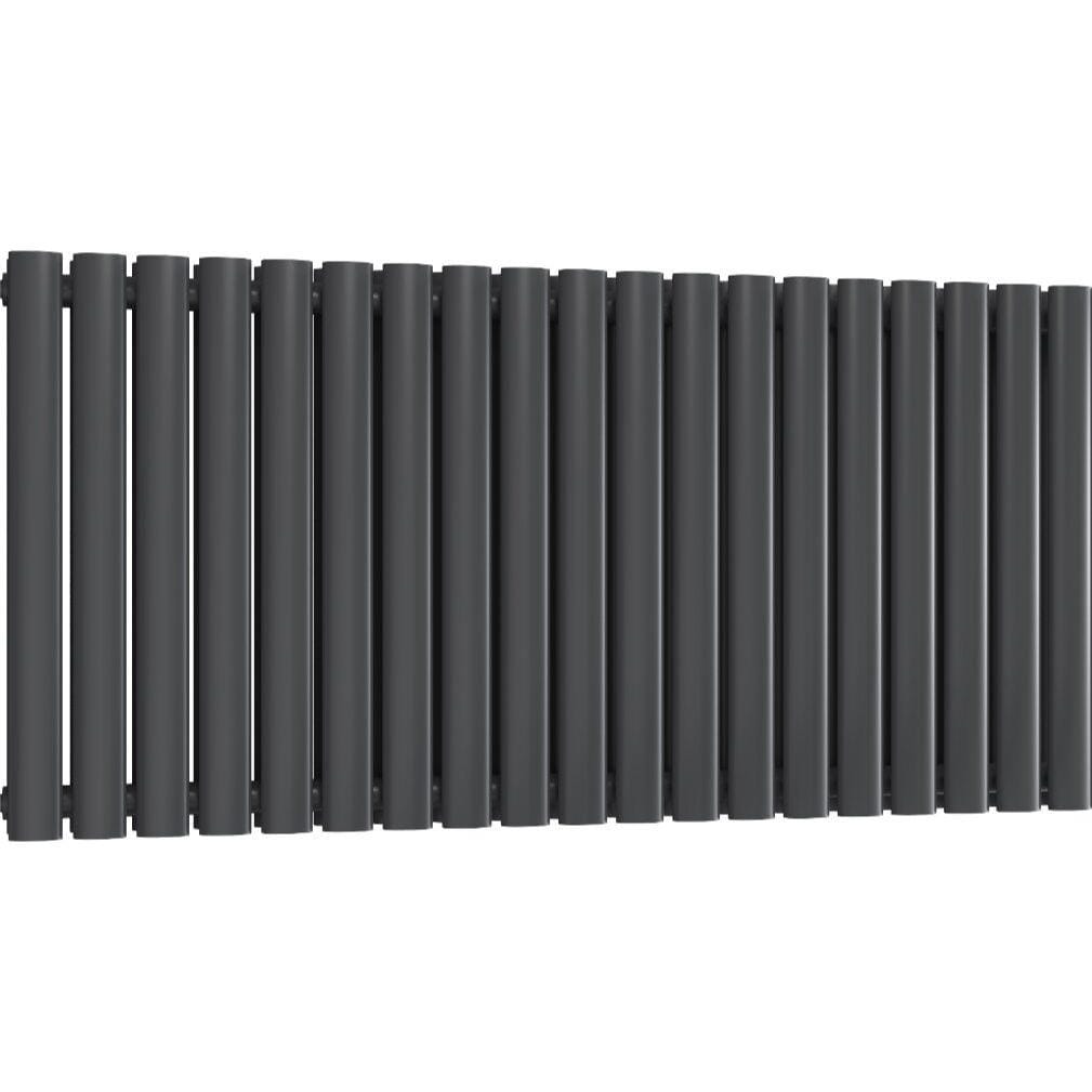 Aquarius Bathrooms Column Radiator Aquarius Athens Horizontal Double Column Radiator 600 x1140mm / Anthracite