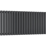 Aquarius Bathrooms Column Radiator Aquarius Athens Horizontal Double Column Radiator 600 x1140mm / Anthracite