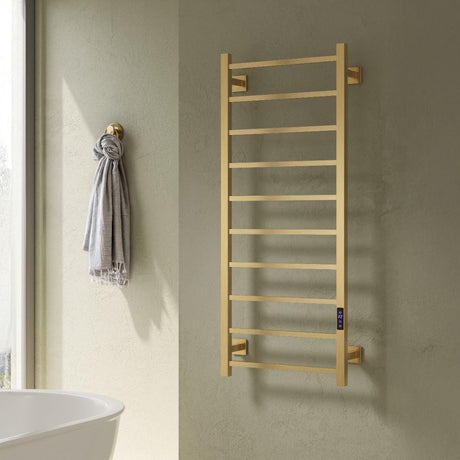 Aquarius Aquarius DigiTherm Velino Dry Electric Radiator with LCD Display 1200 x 500mm / Brushed Brass
