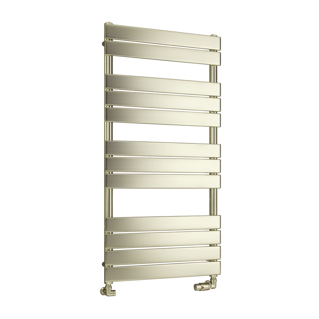 Eastbrook Staverton Tube On Tube Straight Radiator in Brushed Brass ...